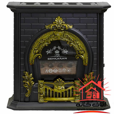 بخاری گازی بهکاران مدل شومینه طرح پرنس کد f-28000