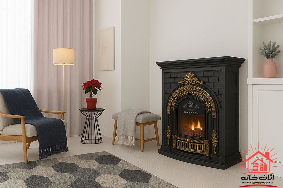 بهترین بخاری گازی طرح شومینه